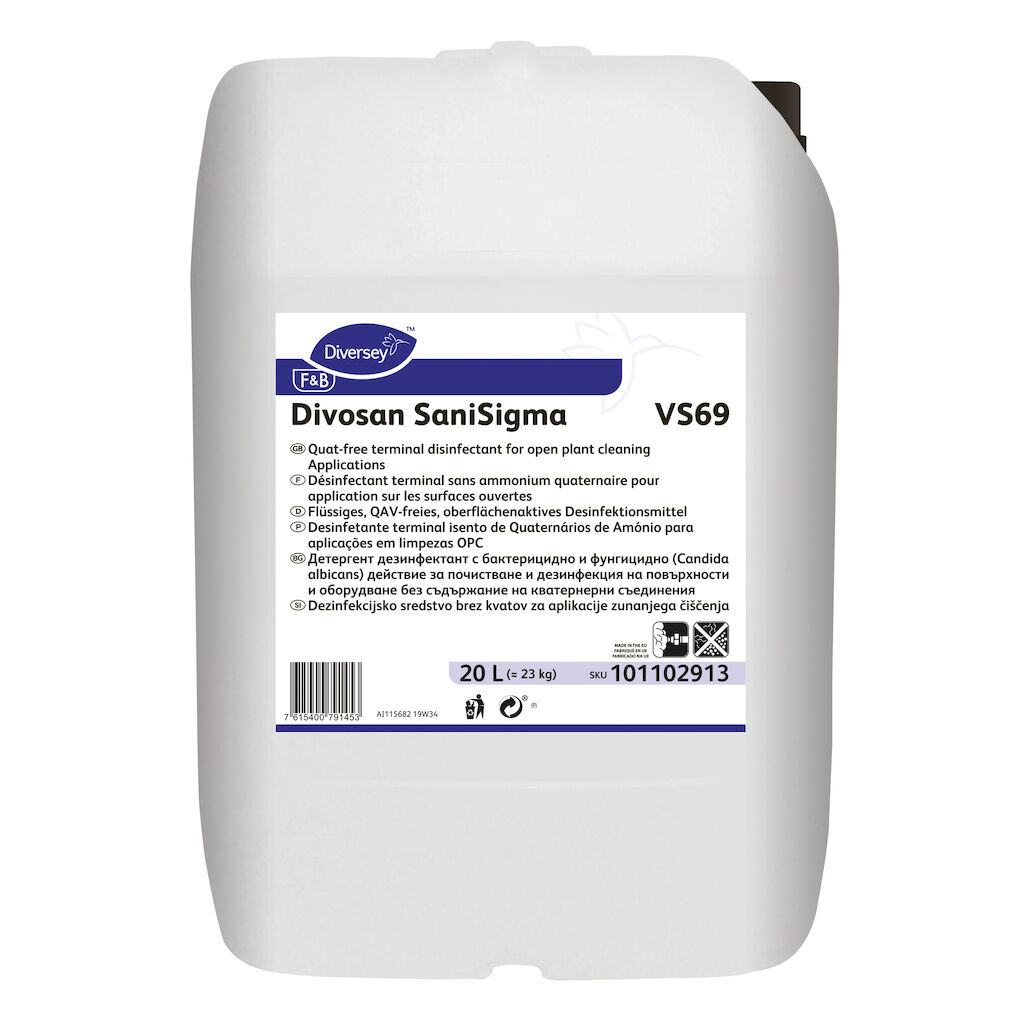 Divosan SaniSigma VS69 20L - Quat-vrij disinfectiemiddel voor open plant cleaning applicaties